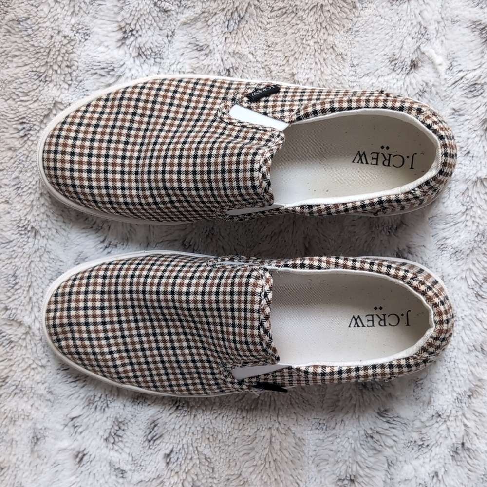J. Crew Factory Plaid Slip-On Sneakers - Picture 6 of 7